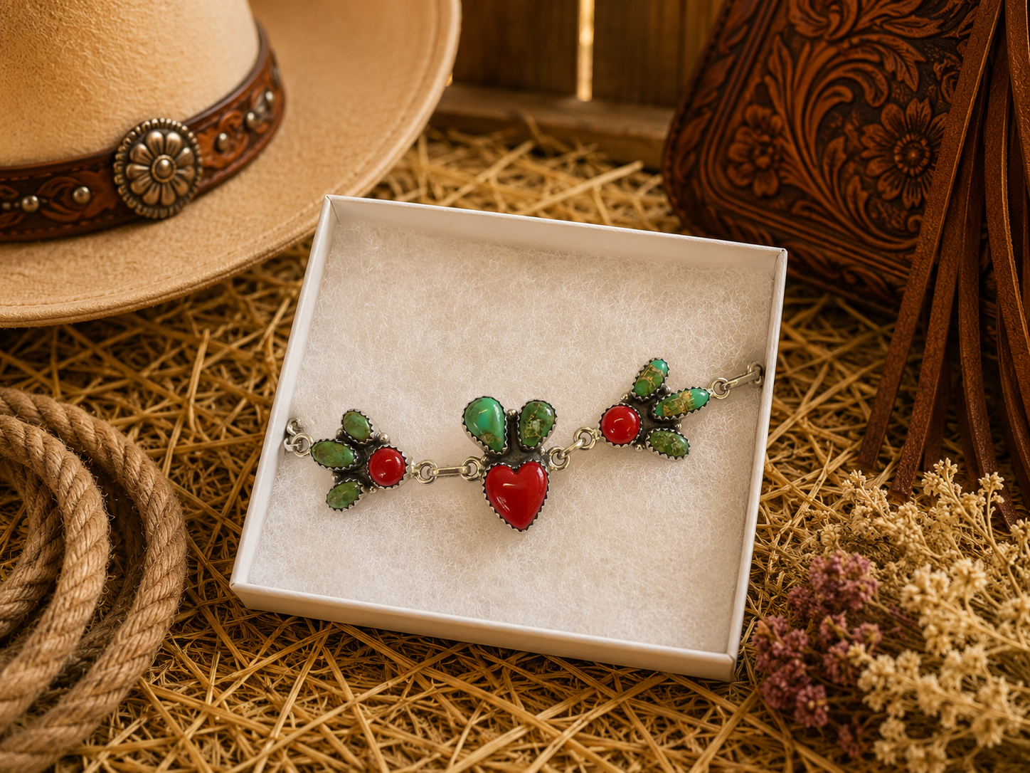 Red Rosereeta Sonoran Gold Bracelet