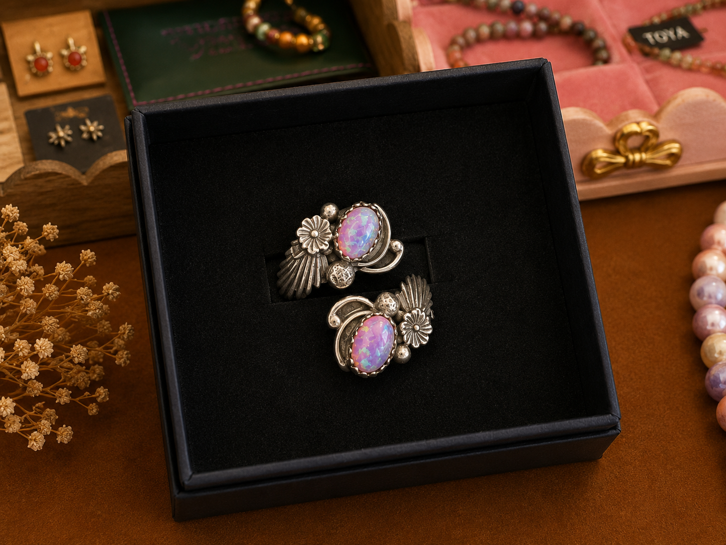 Navajo Ella Belin Balloon Opal Ring