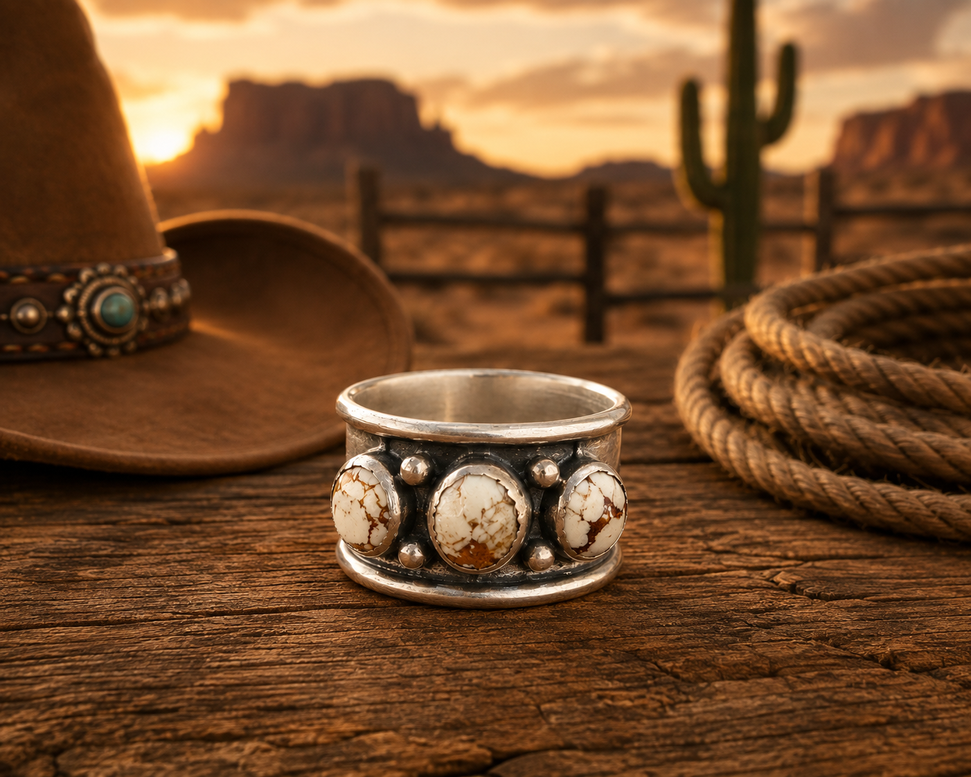 Sterling Silver Wild Horse Band