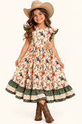 Desert Bloom Western Ruffle Dress