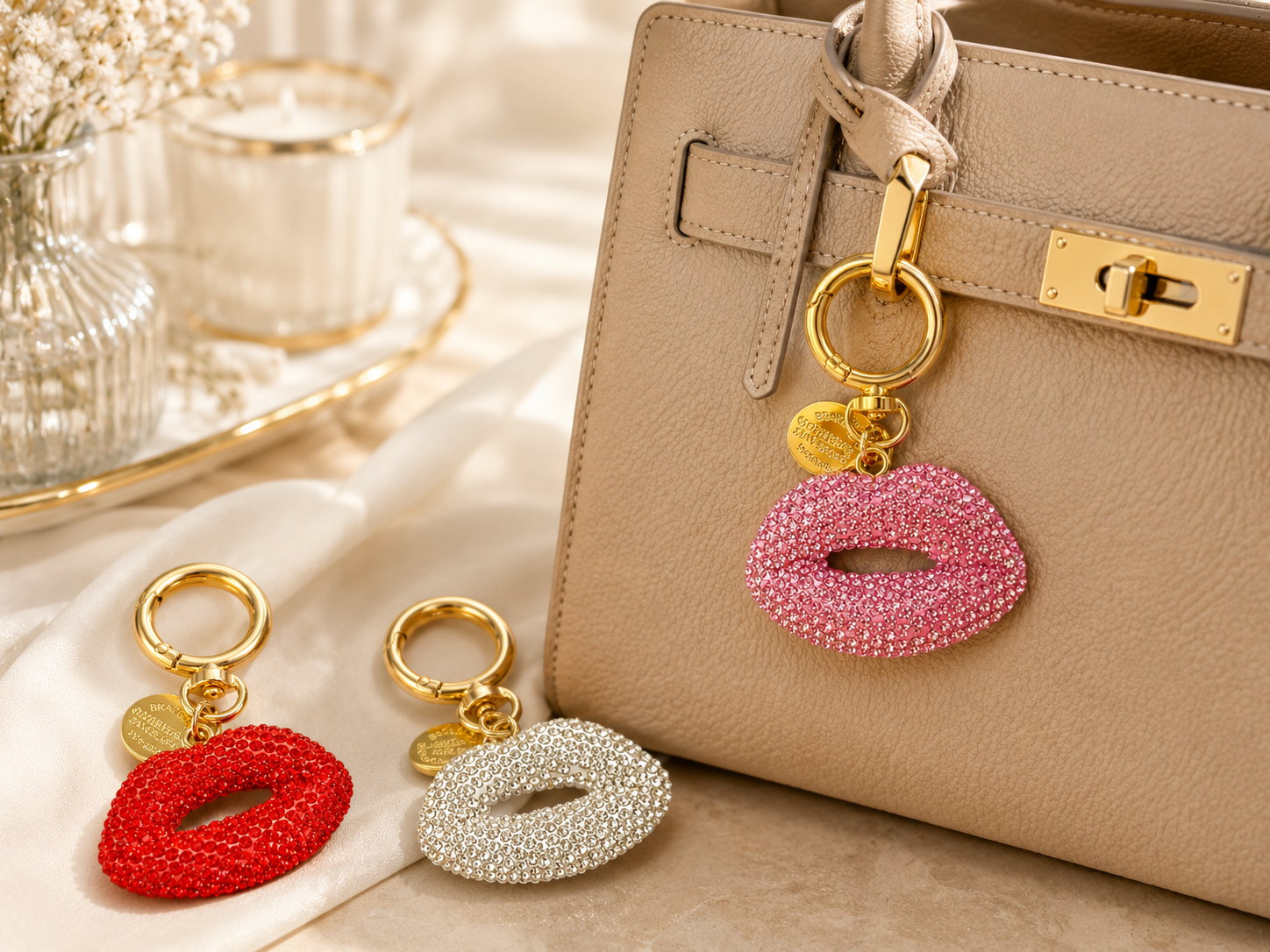 Rhinestone Lip Charm