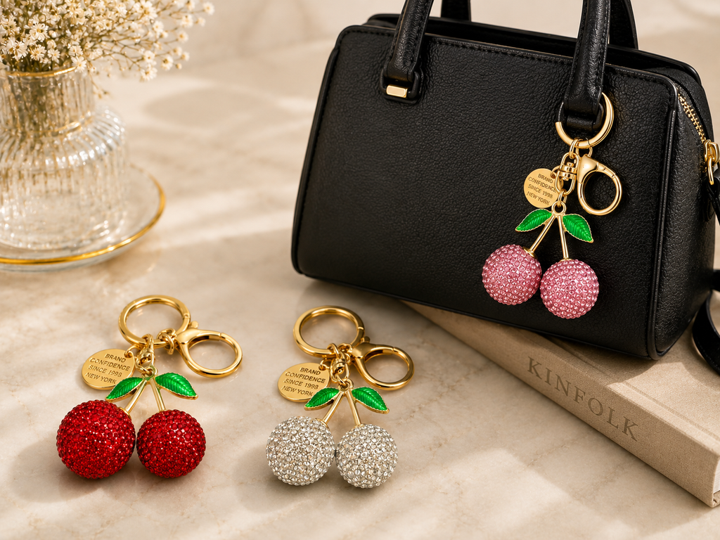 Mini Rhinestone Cherries