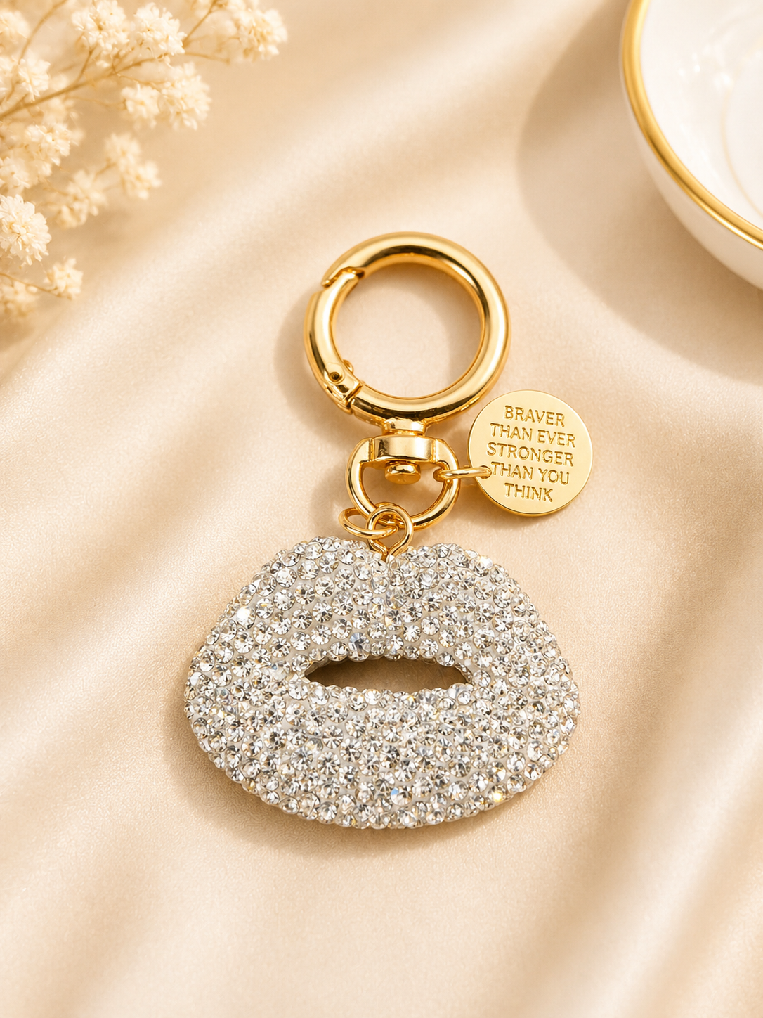 Rhinestone Lip Charm