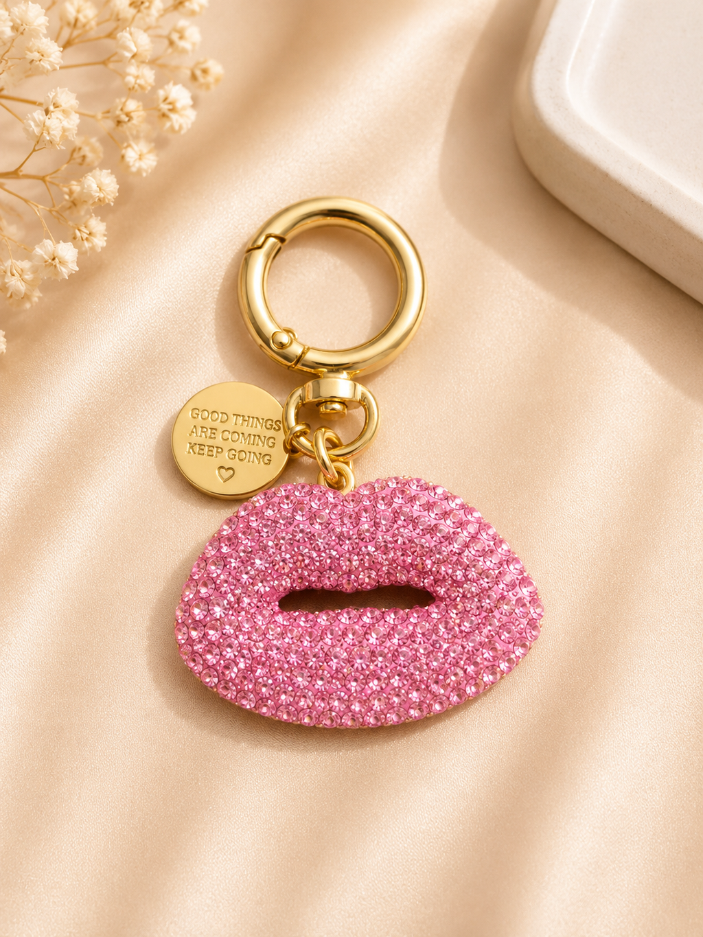 Rhinestone Lip Charm