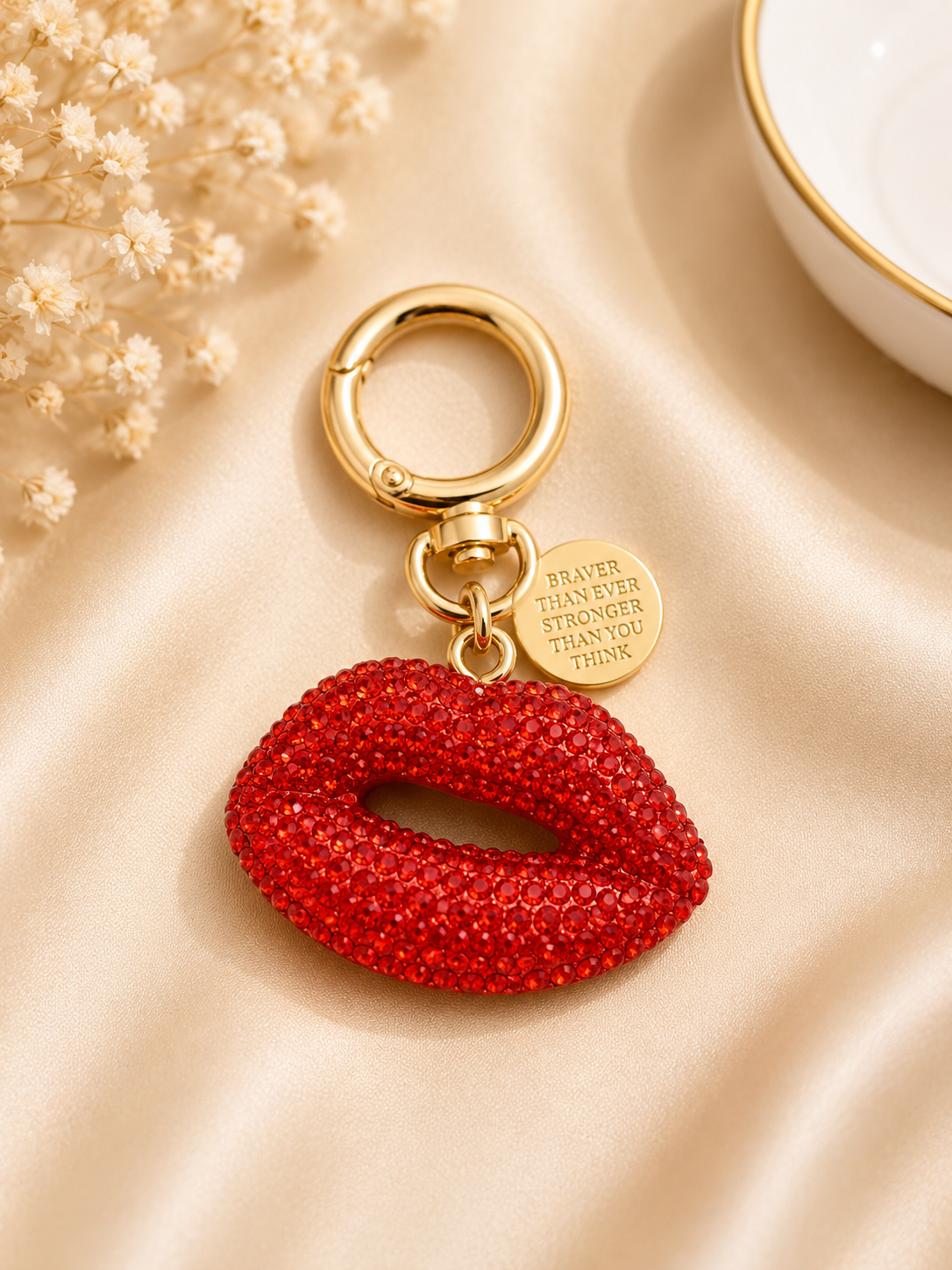 Rhinestone Lip Charm