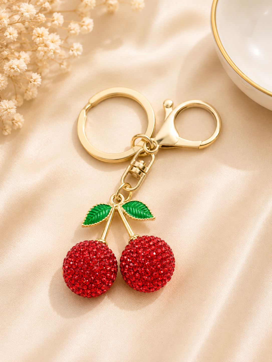 Mini Rhinestone Cherries