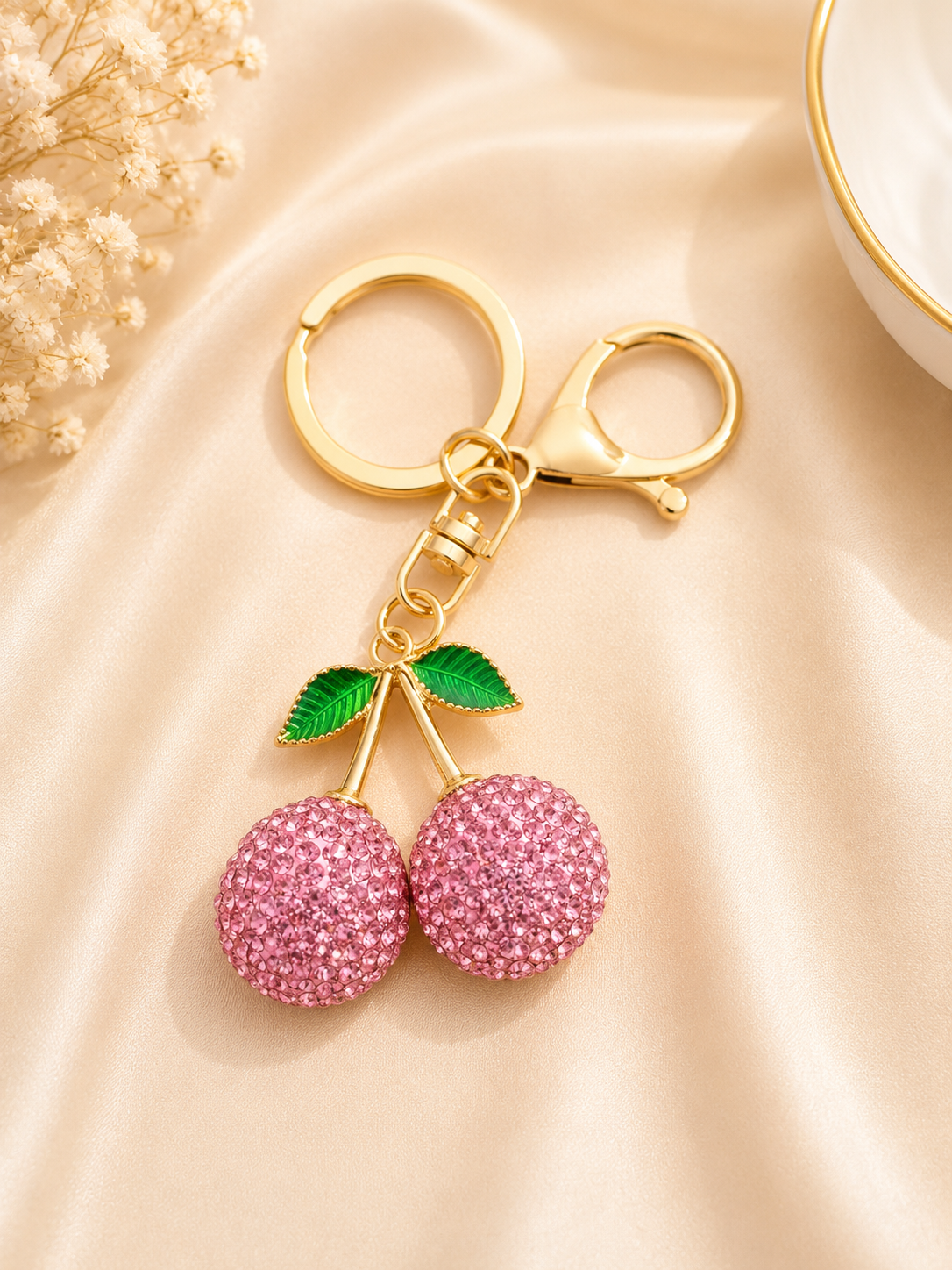 Mini Rhinestone Cherries