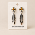 Zuni Inlay Sterling Silver Earings